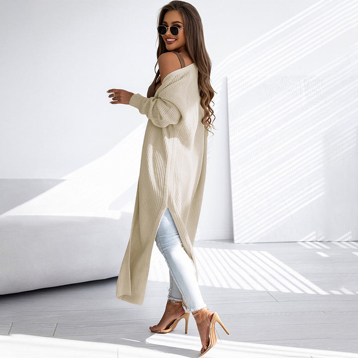 Gebreide Cardigan – Lang Model & Flexibele Bewegingsvrijheid