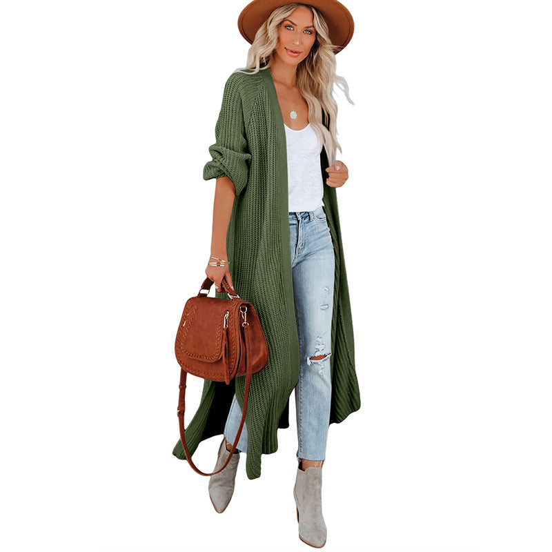 Gebreide Cardigan – Lang Model & Flexibele Bewegingsvrijheid