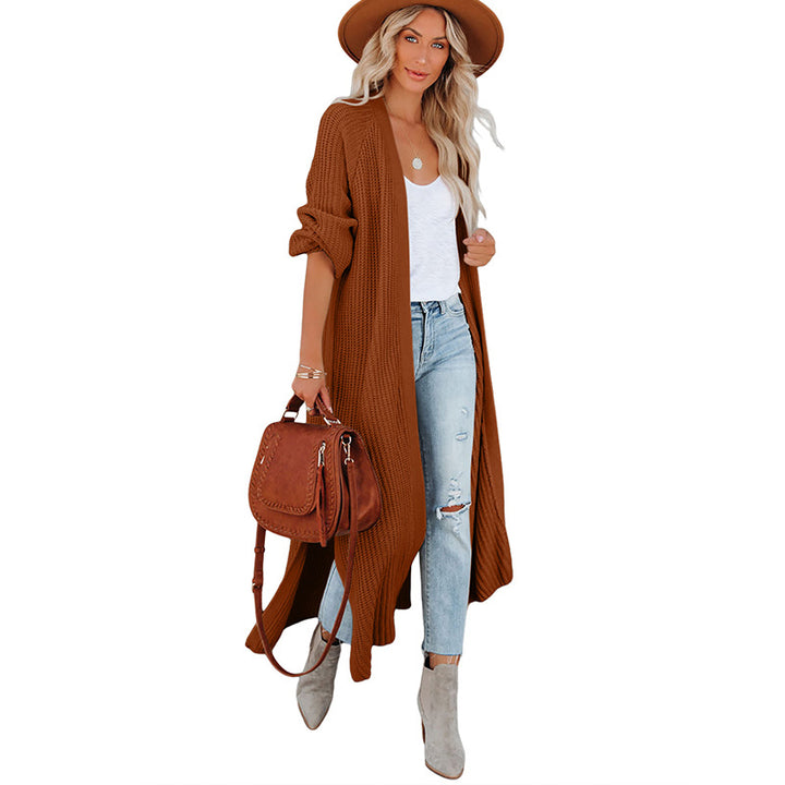 Gebreide Cardigan – Lang Model & Flexibele Bewegingsvrijheid