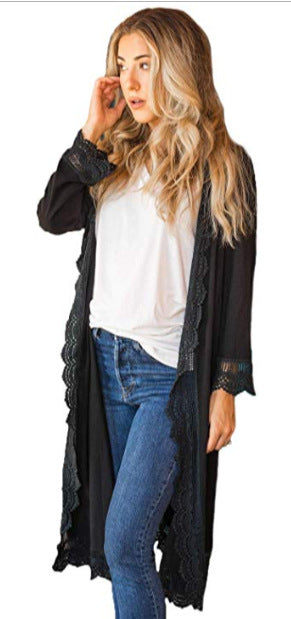 Gebreide Cardigan – Lange Vorm & Vliegende Mouwen