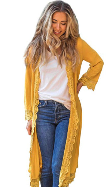 Gebreide Cardigan – Lange Vorm & Vliegende Mouwen