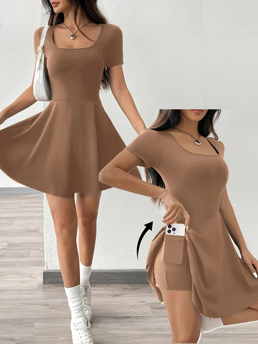 Gebreide Jurk – Korte Lengte & Licht Elastische Vorm