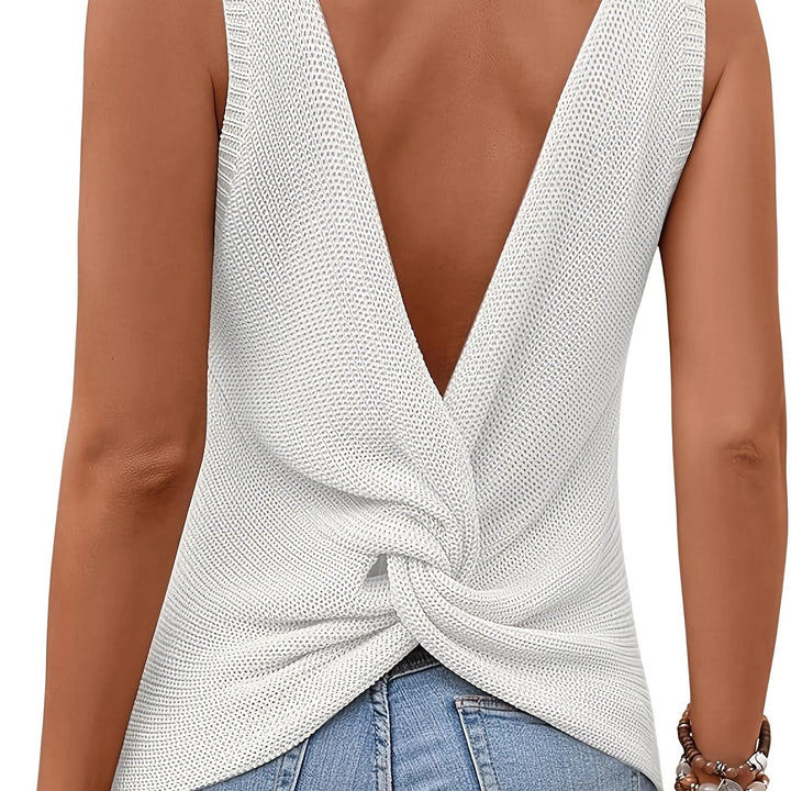 Gebreide Pullover Trui – V-hals & Licht Elastische Stof