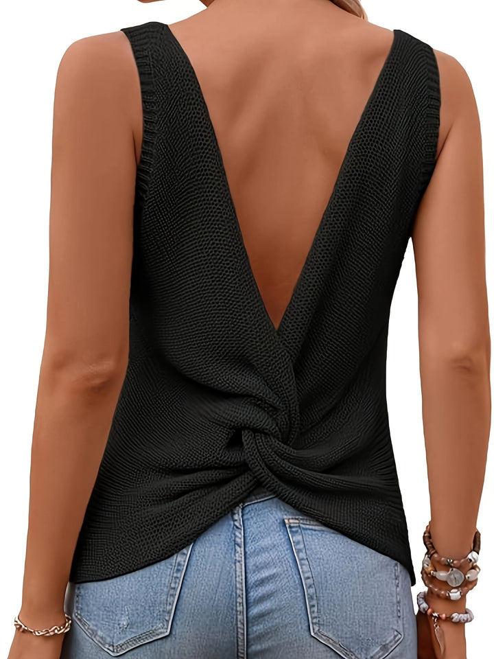 Gebreide Pullover Trui – V-hals & Licht Elastische Stof