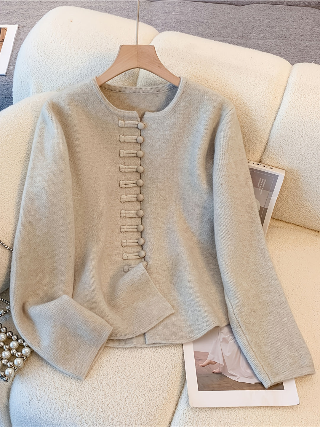 Gebreide Set - Asymmetrische Zoom & Losse Vorm Voor Beweging