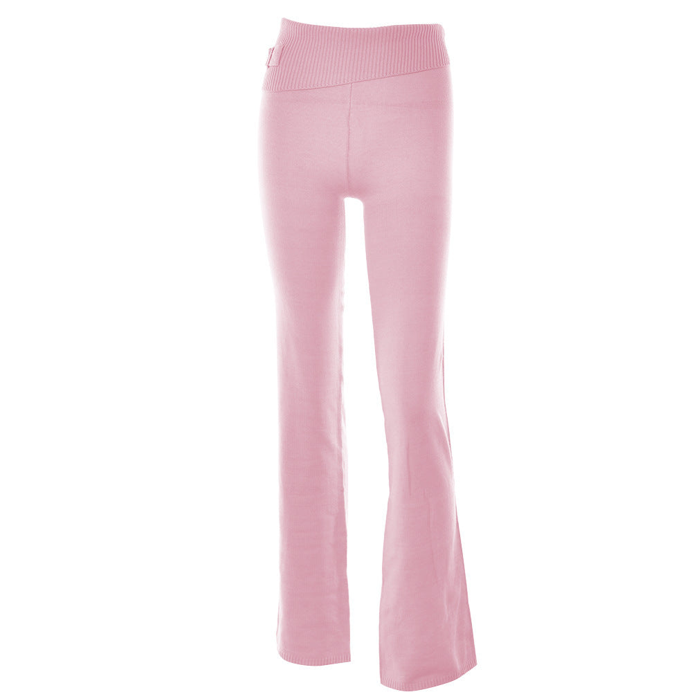 Gebreide Set – Ritsvest Met Capuchon En Hoge Taille Broek