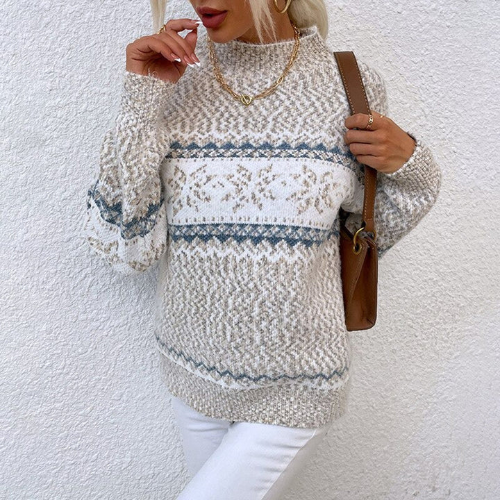 Gedessineerde Knit Wintertrui met Sneeuwvlokpatroon