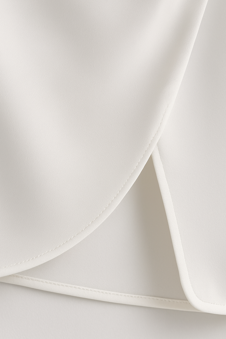 Geknipte Blouse - 3/4 Gesplitste Mouwen & Half Transparant Ontwerp