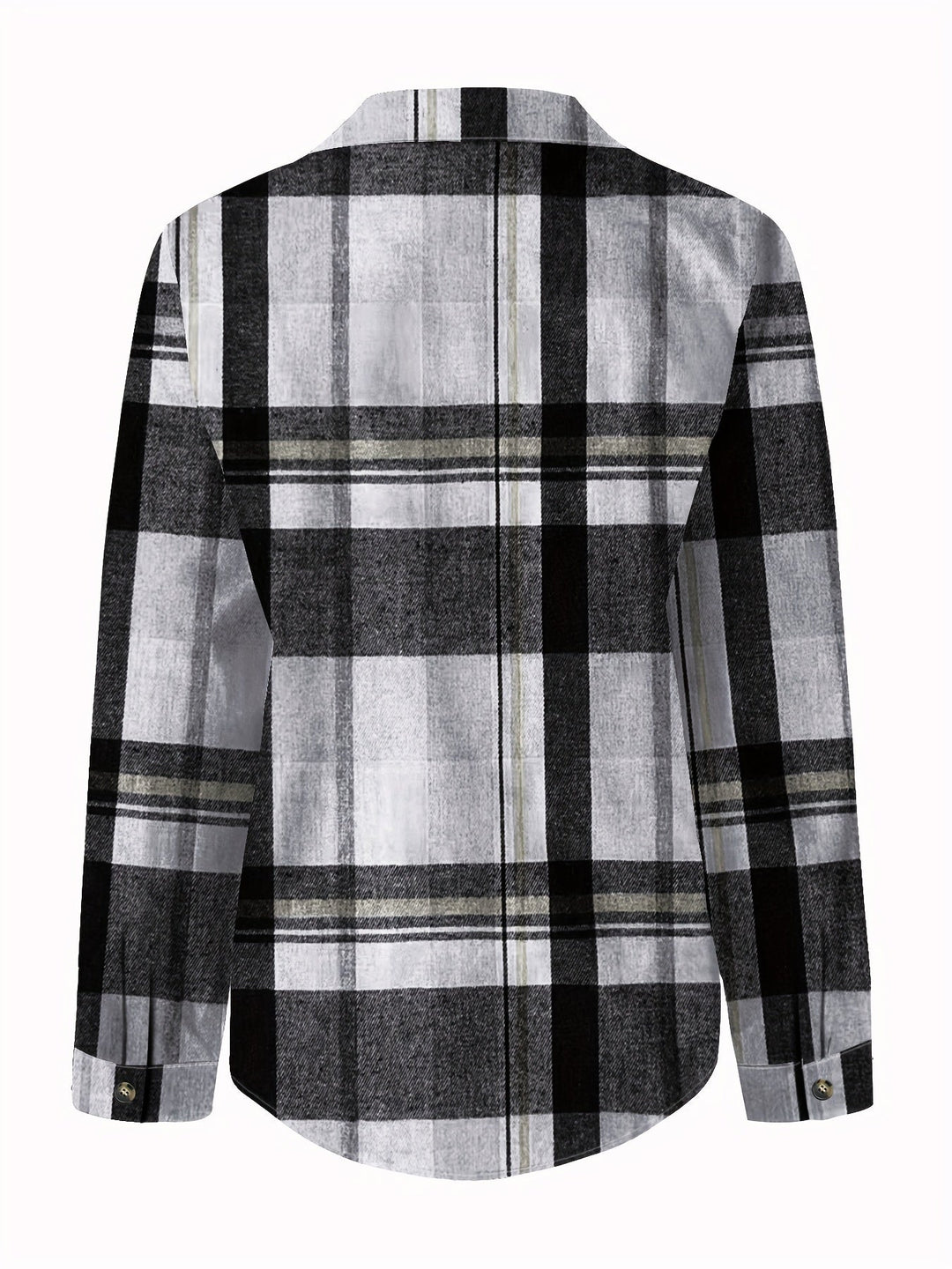 Geruite Overhemd Met Knopen - Polo Kraag En Sluiting Design
