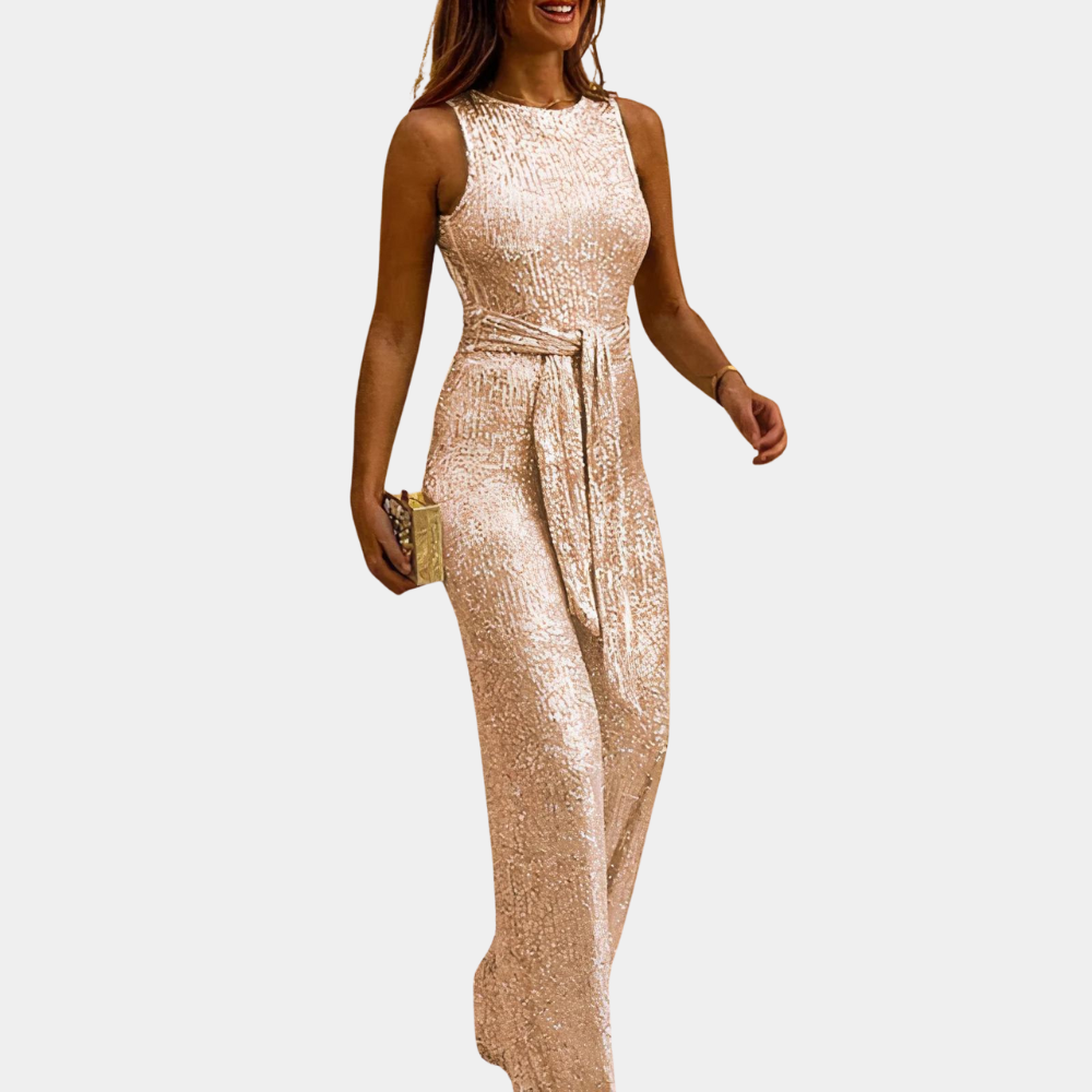 Glinsterende elegante dames jumpsuit