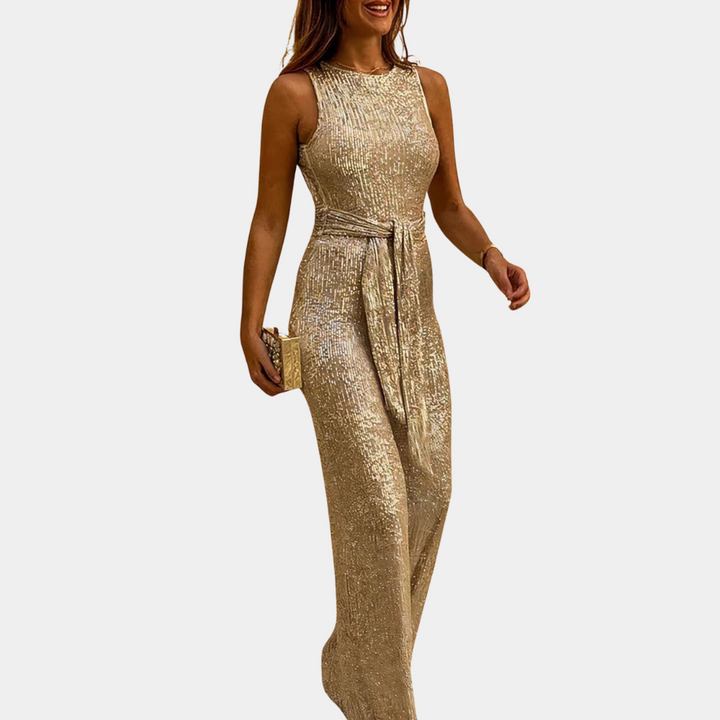 Glinsterende elegante dames jumpsuit