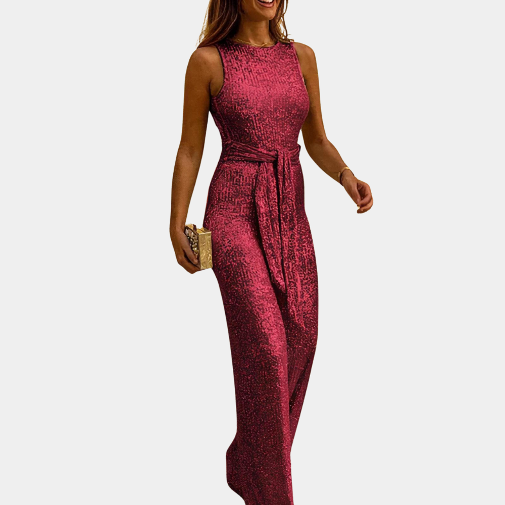 Glinsterende elegante dames jumpsuit