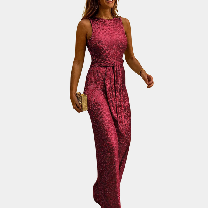 Glinsterende elegante dames jumpsuit