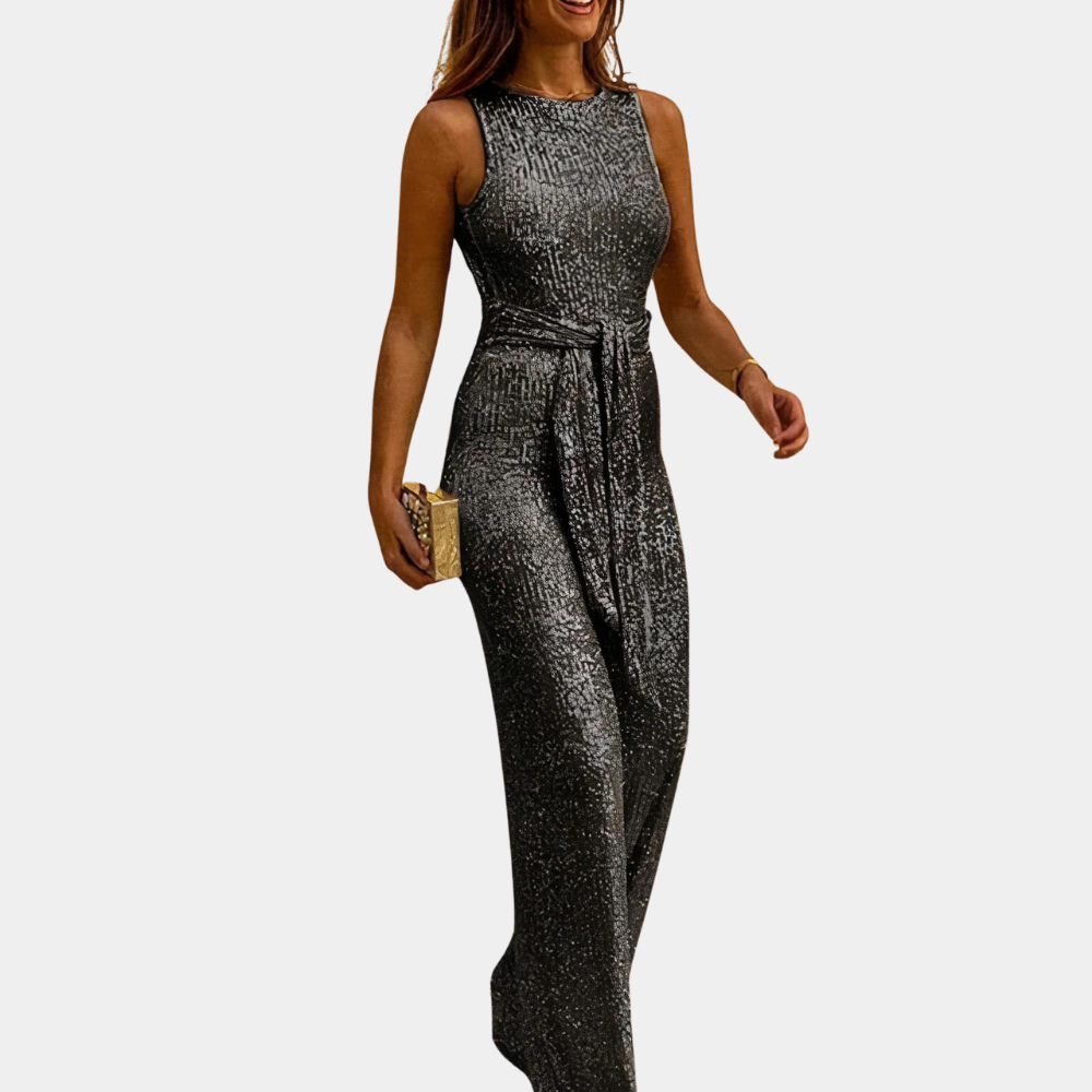 Glinsterende elegante dames jumpsuit