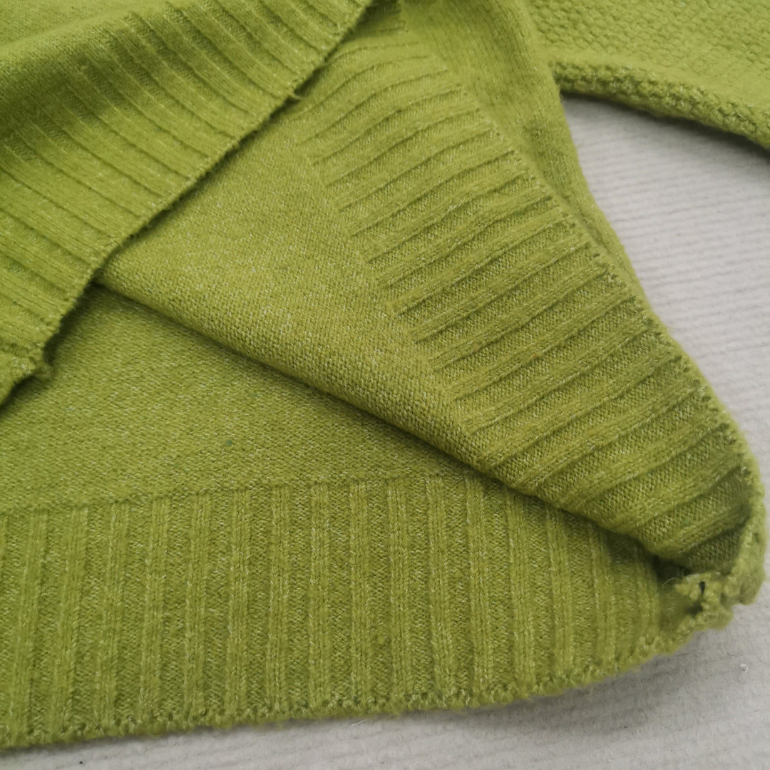 Harlott - Grasgroene oversized gebreide coltrui