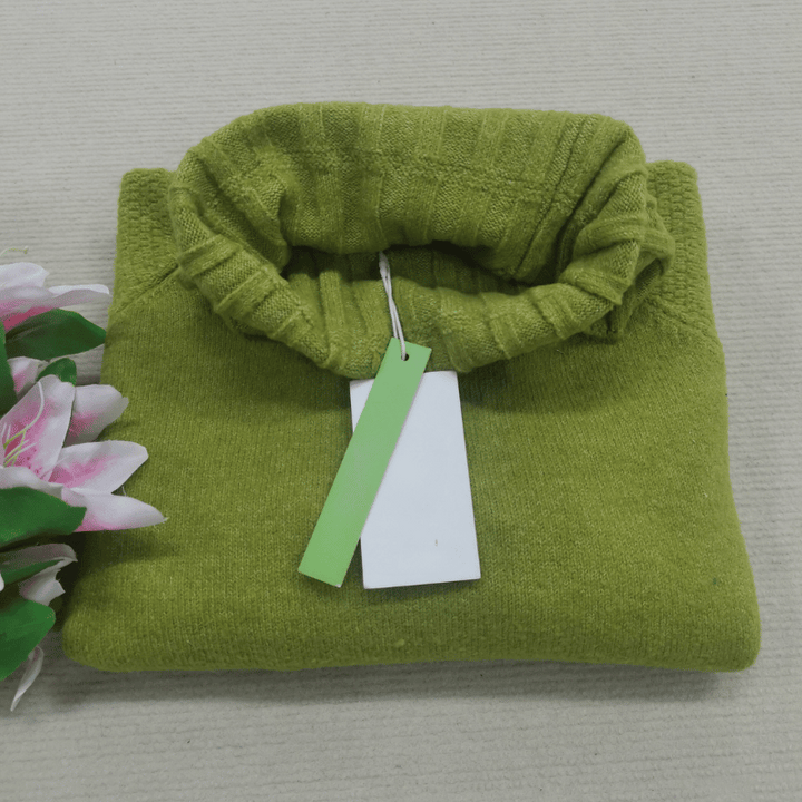 Harlott - Grasgroene oversized gebreide coltrui