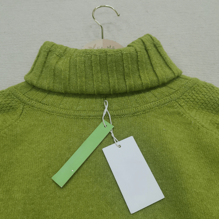 Harlott - Grasgroene oversized gebreide coltrui