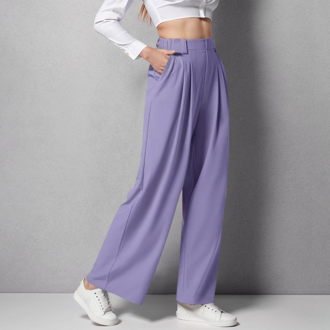 High Waist Broek – Losse Pasvorm & Flexibele Tailleband