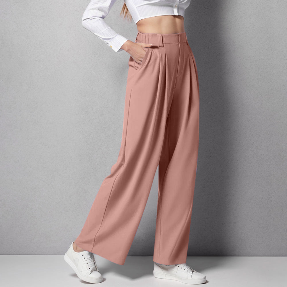 High Waist Broek – Losse Pasvorm & Flexibele Tailleband