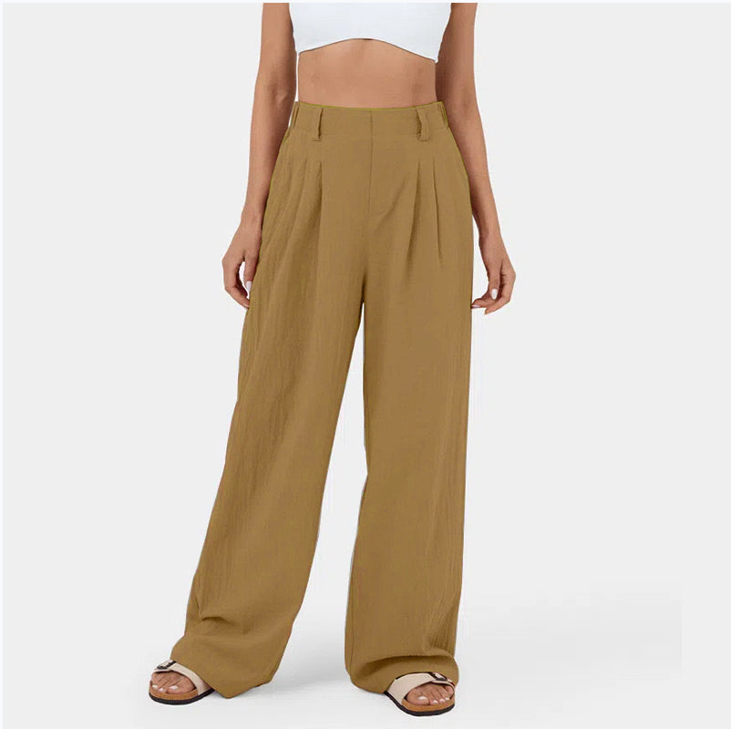 High Waist Broek – Losse Pasvorm & Flexibele Tailleband