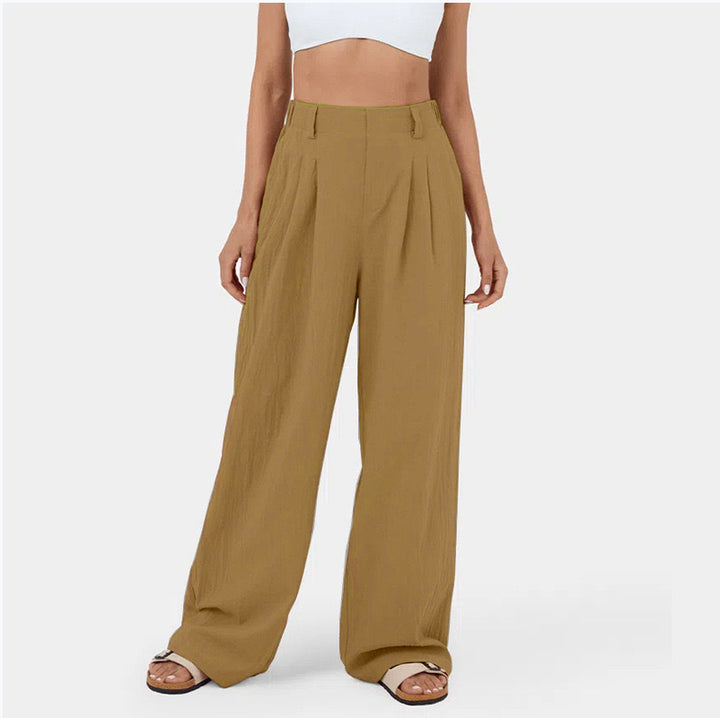 High Waist Broek – Losse Pasvorm & Flexibele Tailleband
