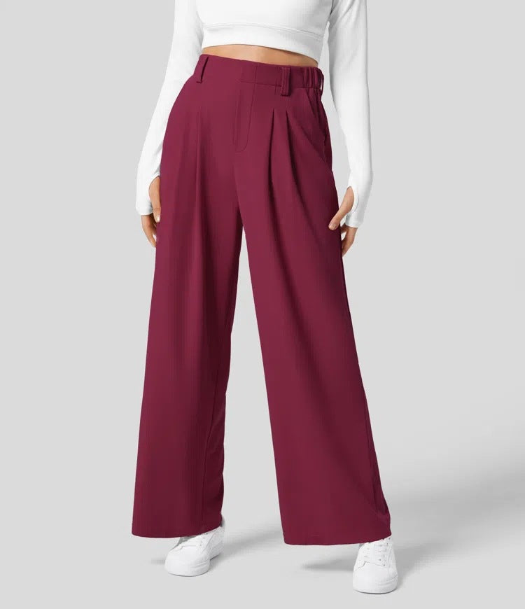High Waist Broek – Losse Pasvorm & Flexibele Tailleband