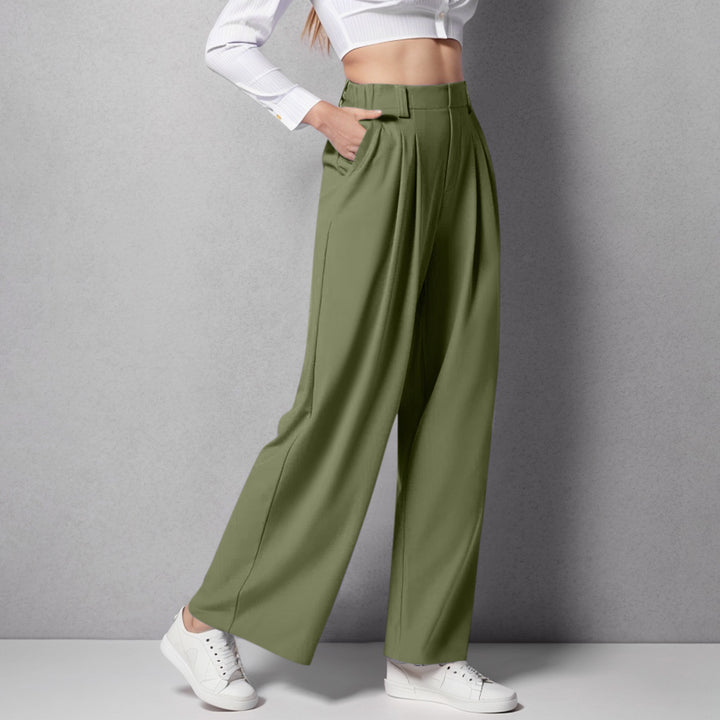 High Waist Broek – Losse Pasvorm & Flexibele Tailleband
