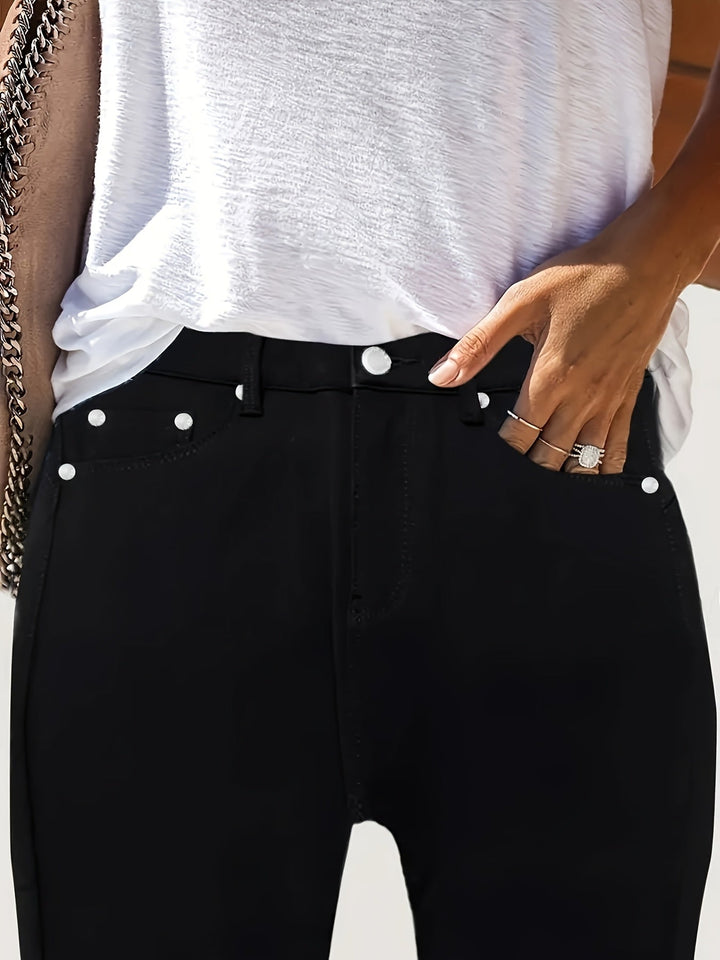 Hoge Taille Denim Jeans - Skinny Fit & Stretch Stofontwerp