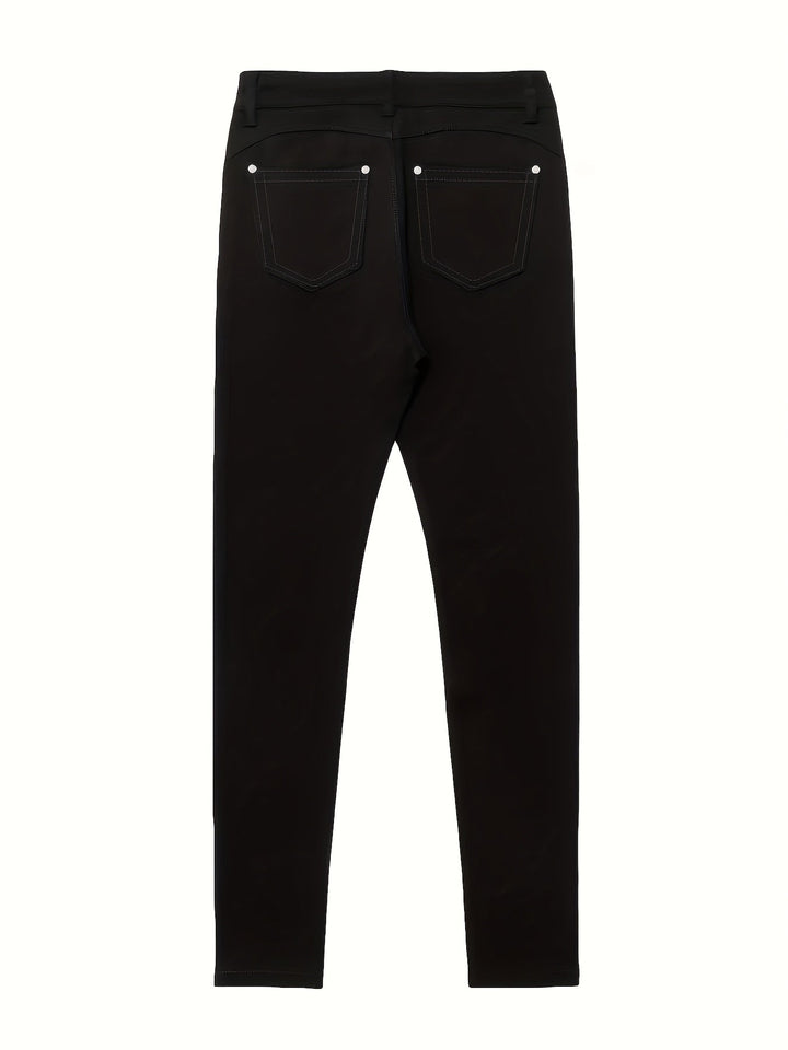Hoge Taille Denim Jeans - Skinny Fit & Stretch Stofontwerp