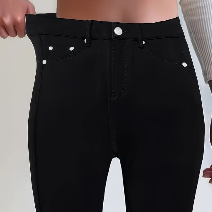 Hoge Taille Denim Jeans - Skinny Fit & Stretch Stofontwerp