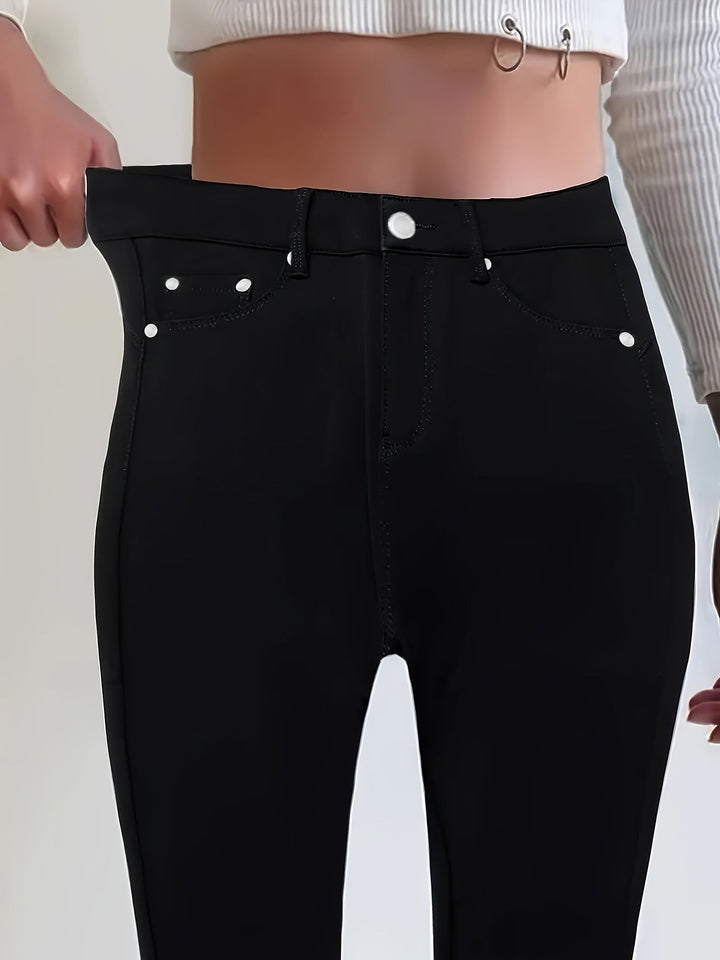 Hoge Taille Denim Jeans - Skinny Fit & Stretch Stofontwerp