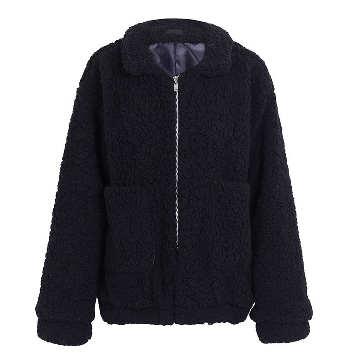 Imitatie Lamswol Jas - Oversized Vorm En Warme Isolatie