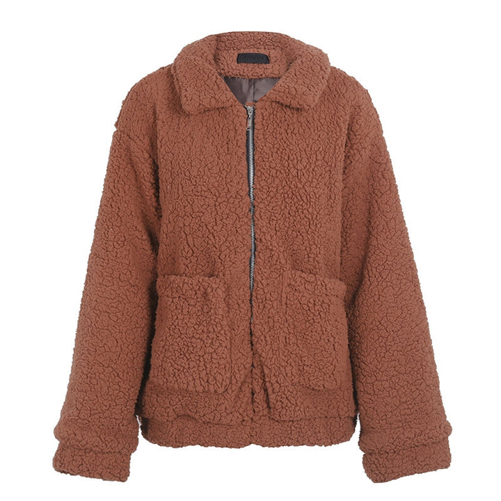 Imitatie Lamswol Jas - Oversized Vorm En Warme Isolatie