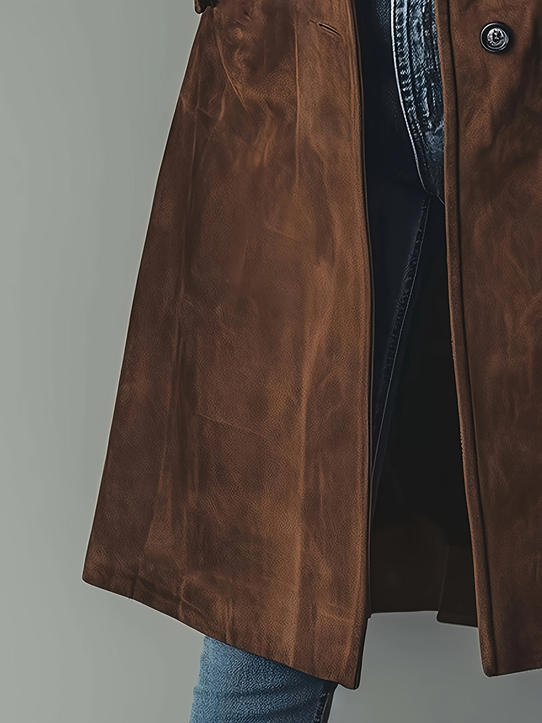 Imitatiesuede Jas – Gestructureerde H Silhouet En Vormbehoud