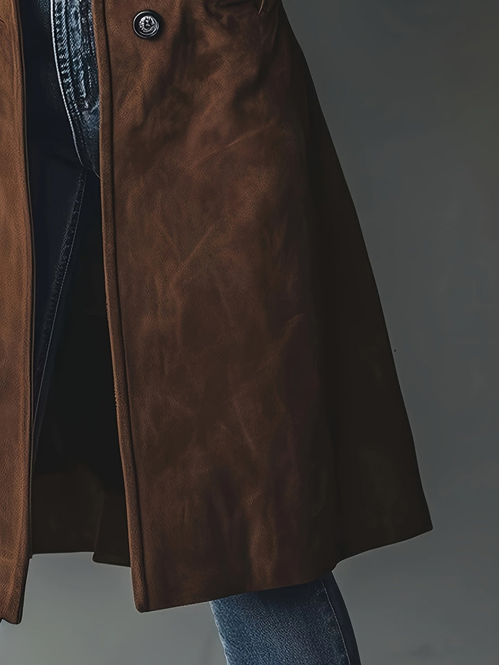 Imitatiesuede Jas – Gestructureerde H Silhouet En Vormbehoud