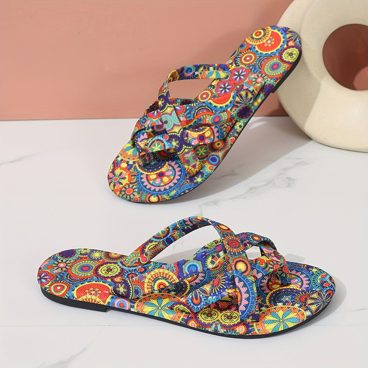 Instap Sandalen – Geometrische Print & Lichtgewicht Ademend Bovenwerk
