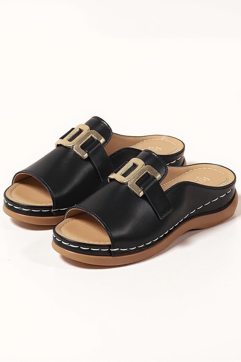 Instap Sandalen – Open Teen & Decoratieve Gespband