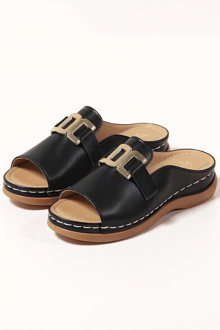 Instap Sandalen – Open Teen & Decoratieve Gespband