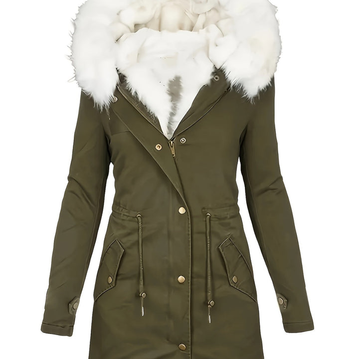 Jas – Fleece Gevoerd En Capuchon Met Trekkoord Taille