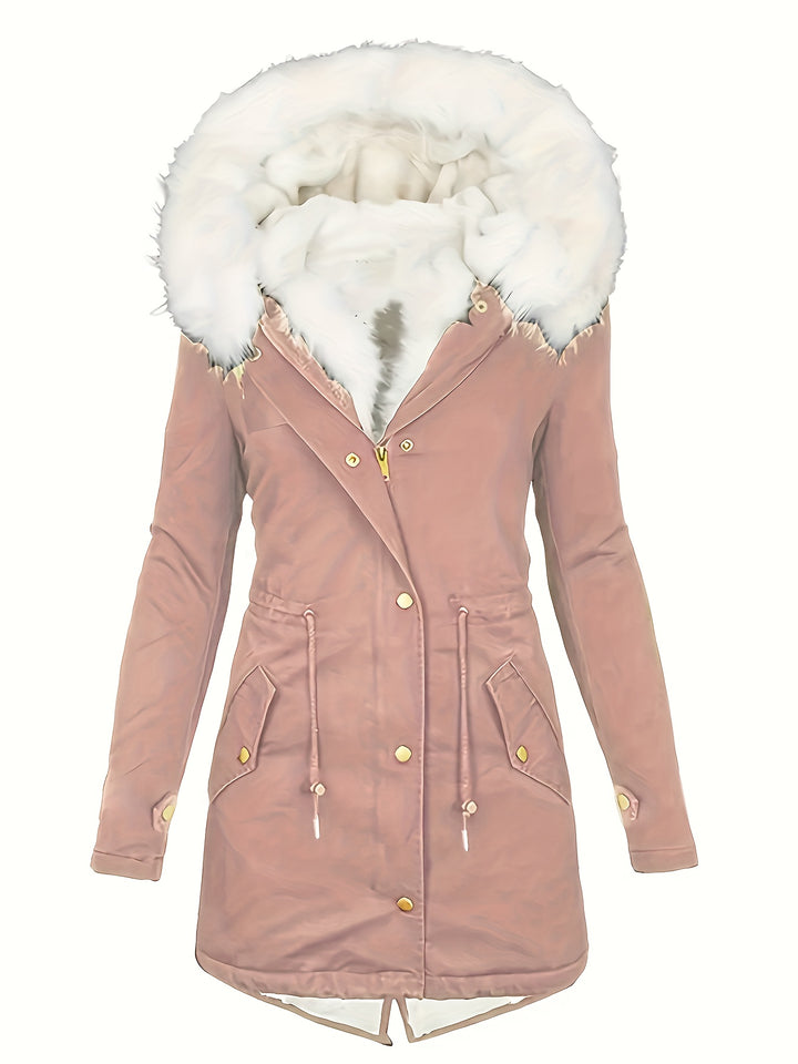 Jas – Fleece Gevoerd En Capuchon Met Trekkoord Taille