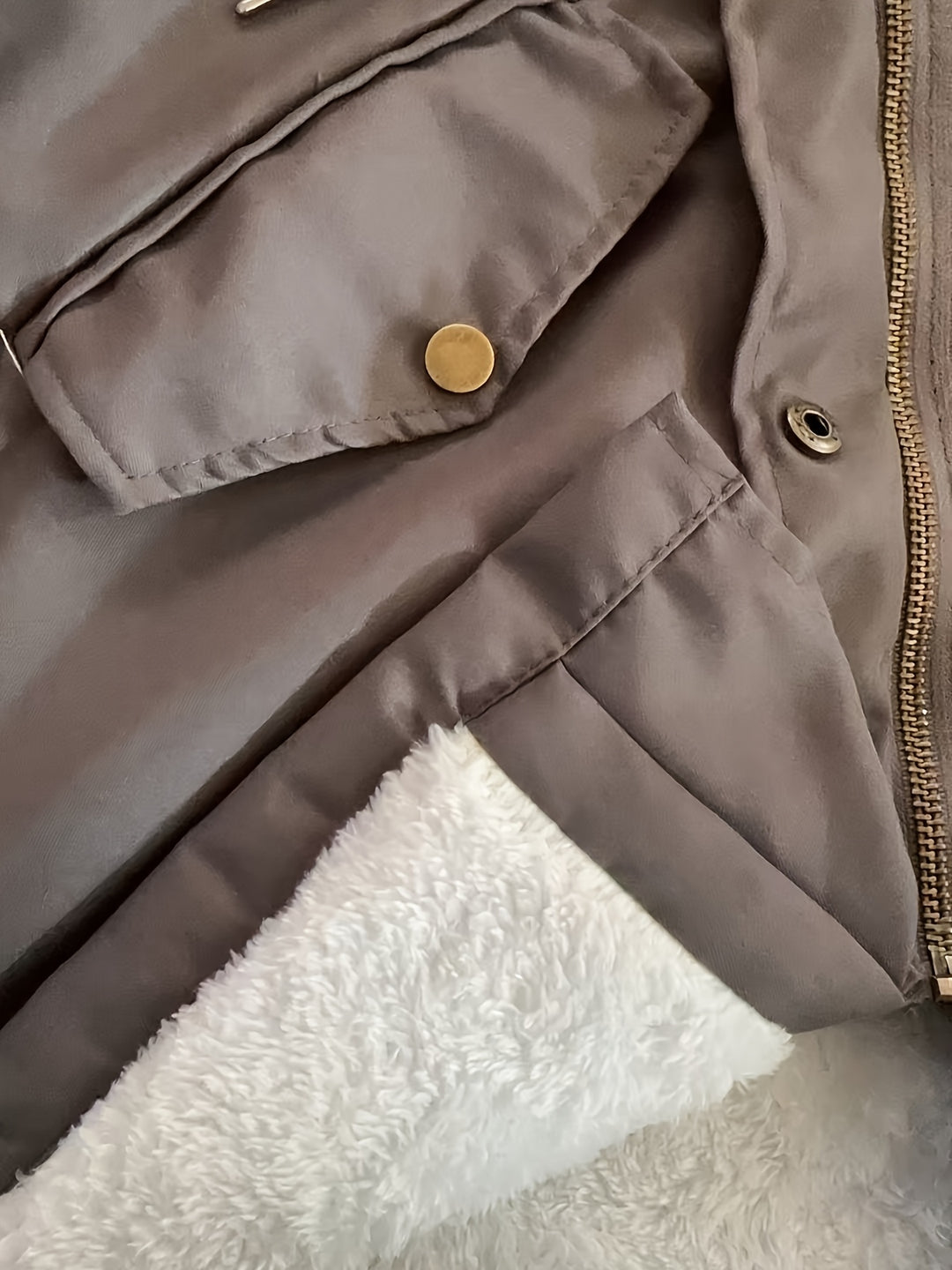 Jas – Fleece Gevoerd En Capuchon Met Trekkoord Taille
