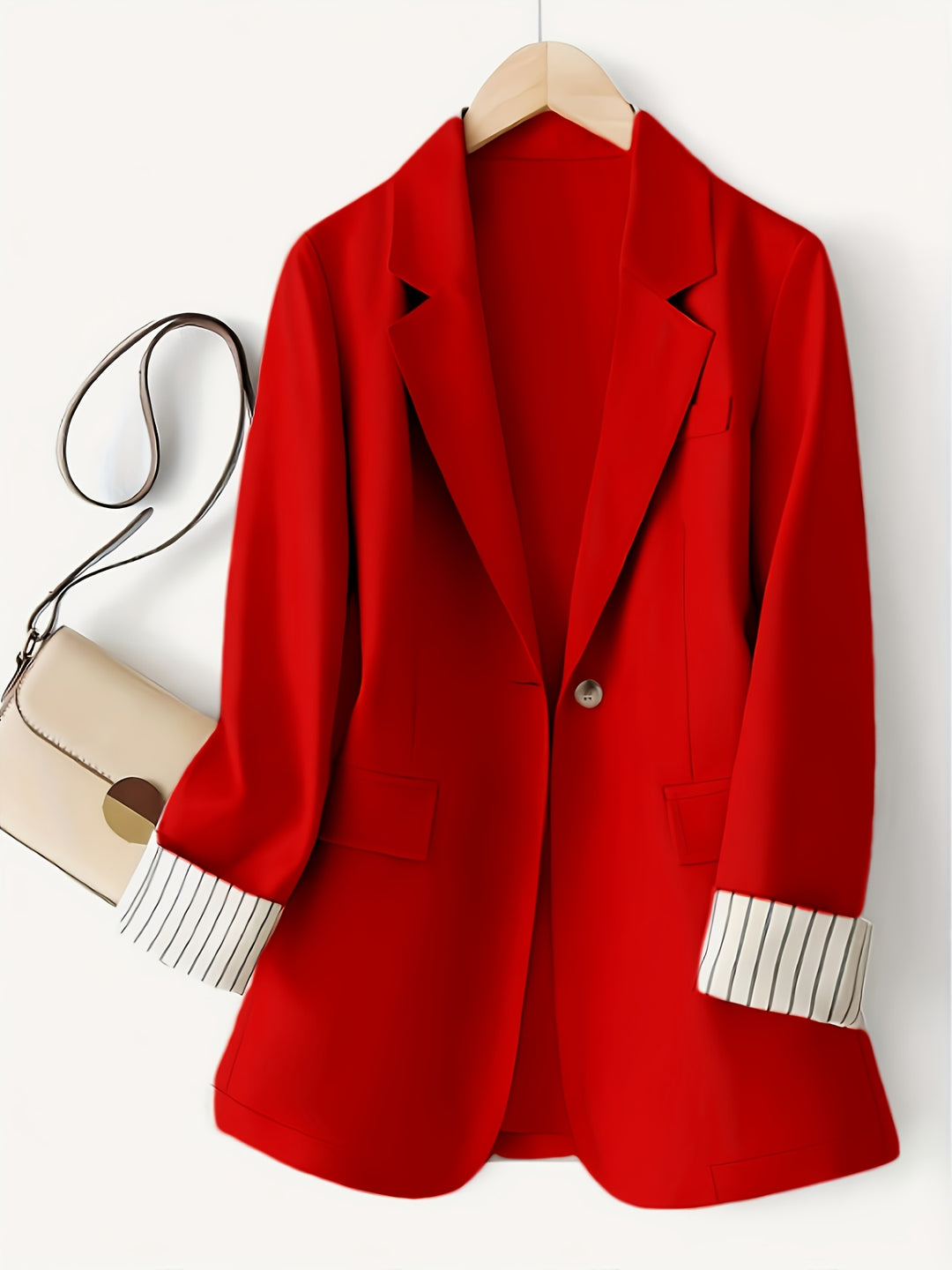 Jas – Gestreept Patchwork & Bescherming Tegen Wind