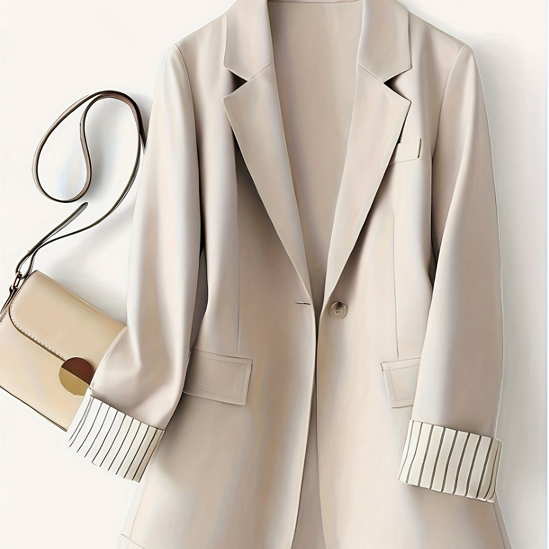 Jas – Gestreept Patchwork & Bescherming Tegen Wind