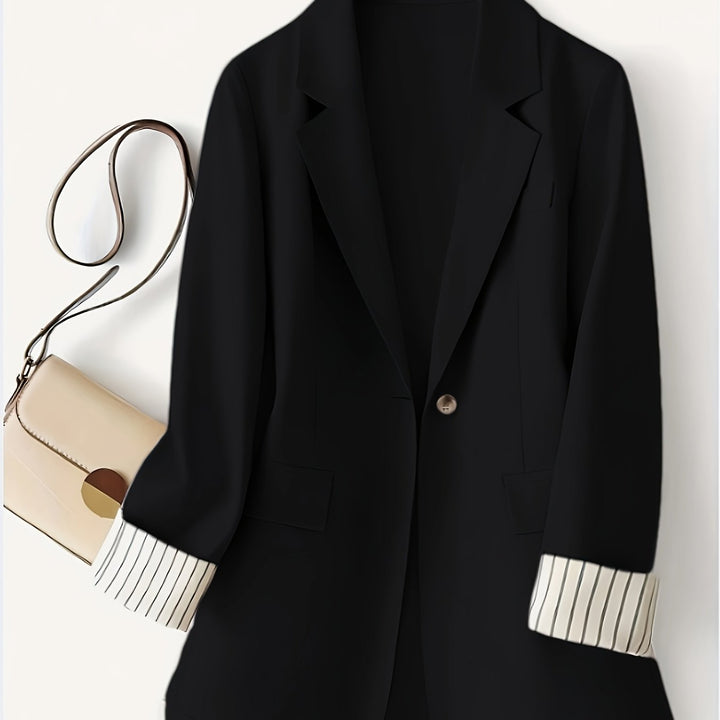 Jas – Gestreept Patchwork & Bescherming Tegen Wind