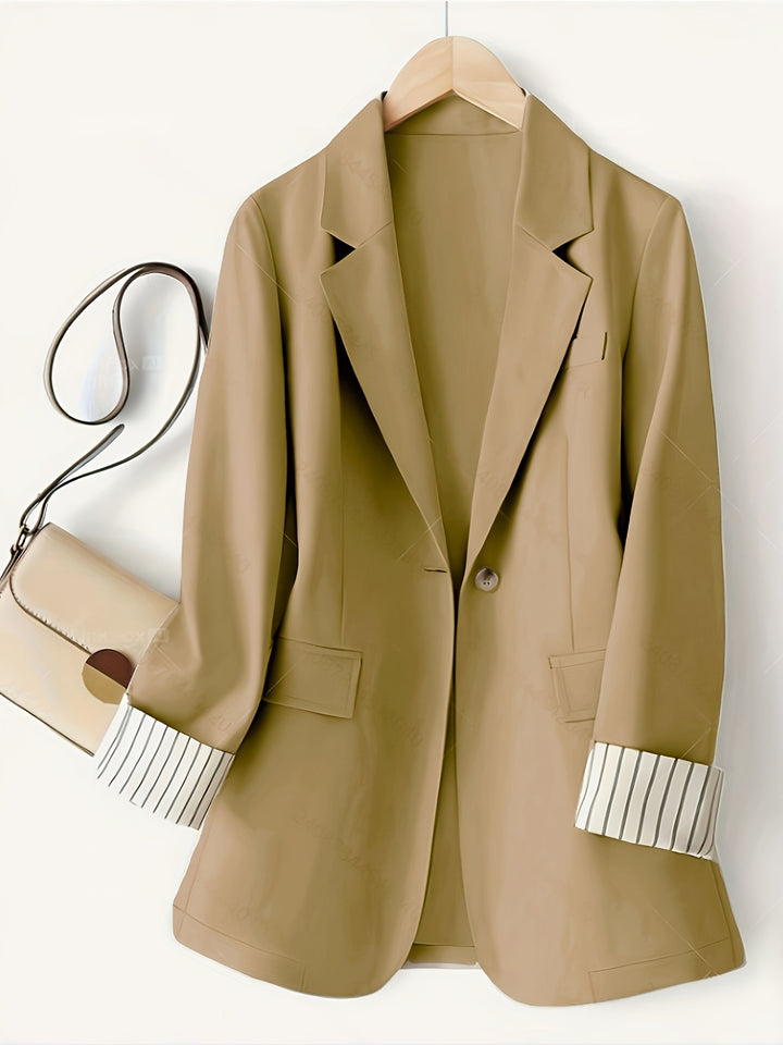 Jas – Gestreept Patchwork & Bescherming Tegen Wind