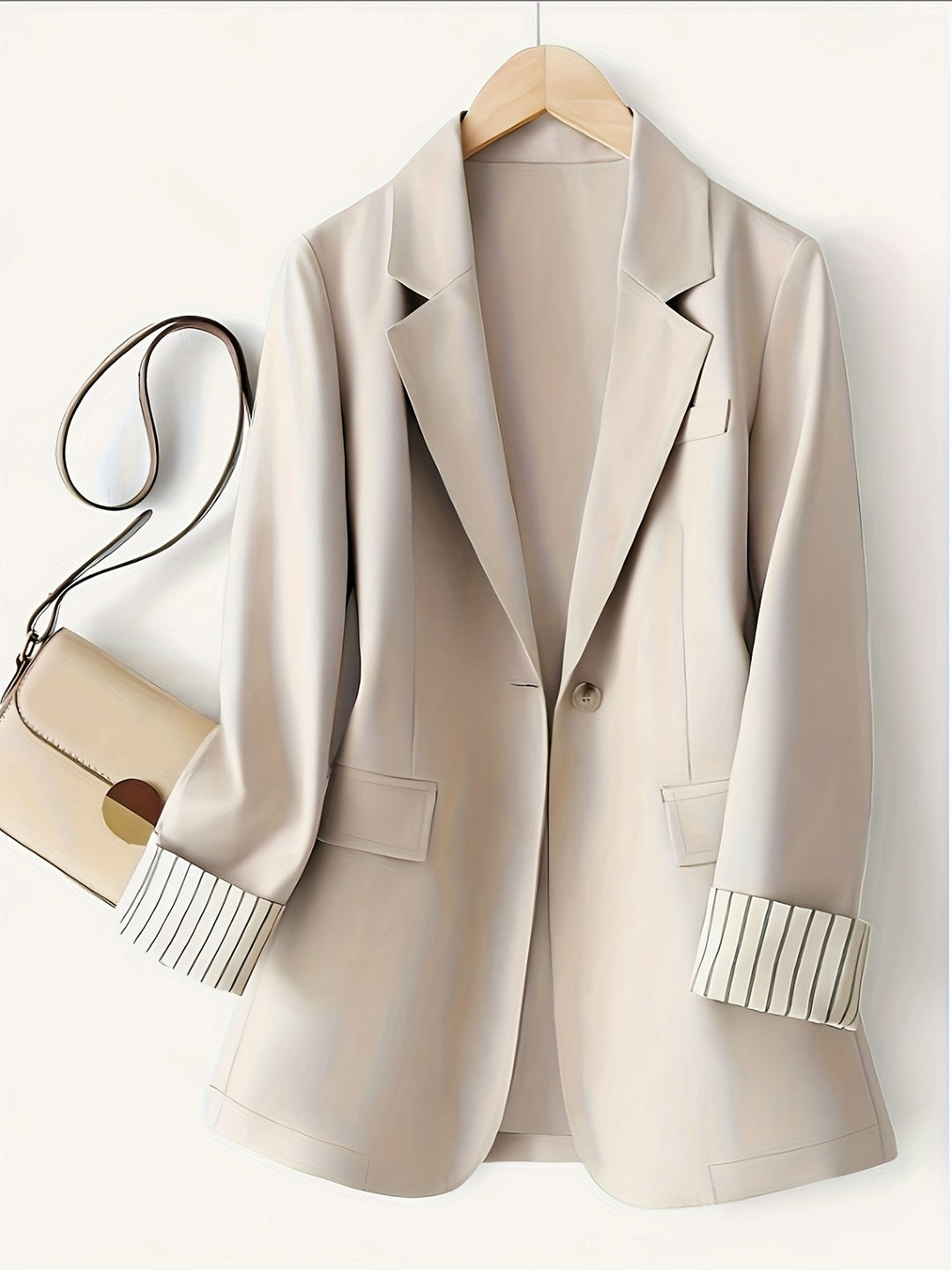 Jas – Gestreept Patchwork & Bescherming Tegen Wind