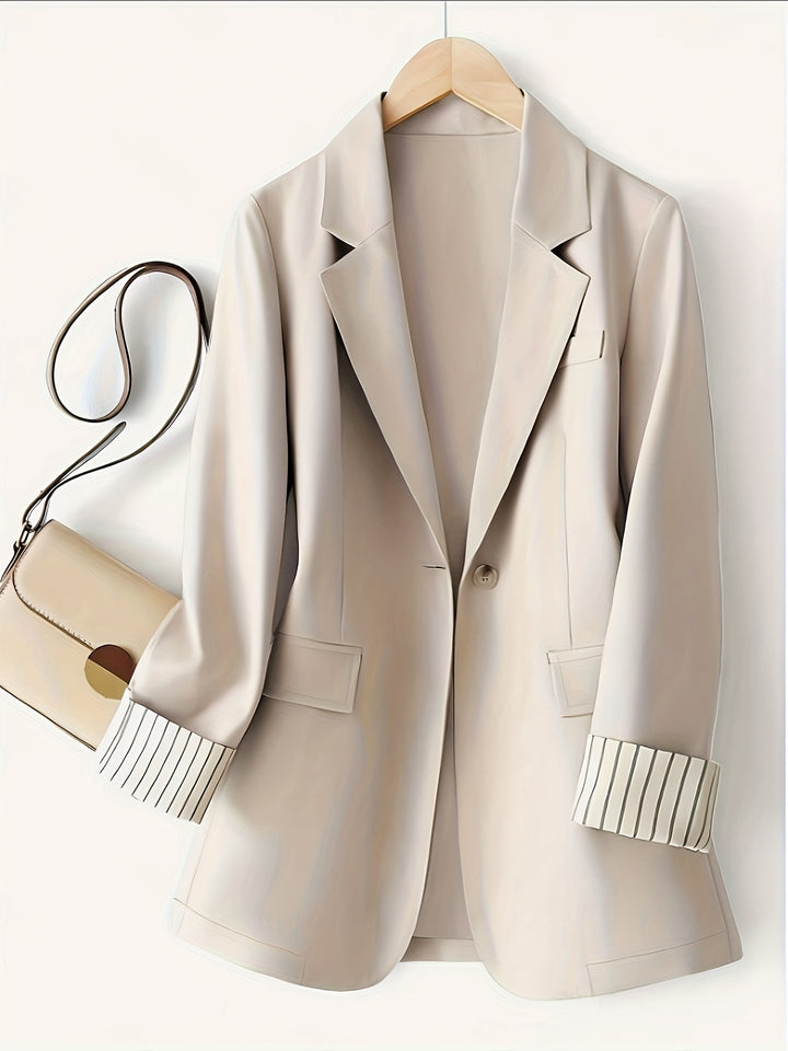 Jas – Gestreept Patchwork & Bescherming Tegen Wind