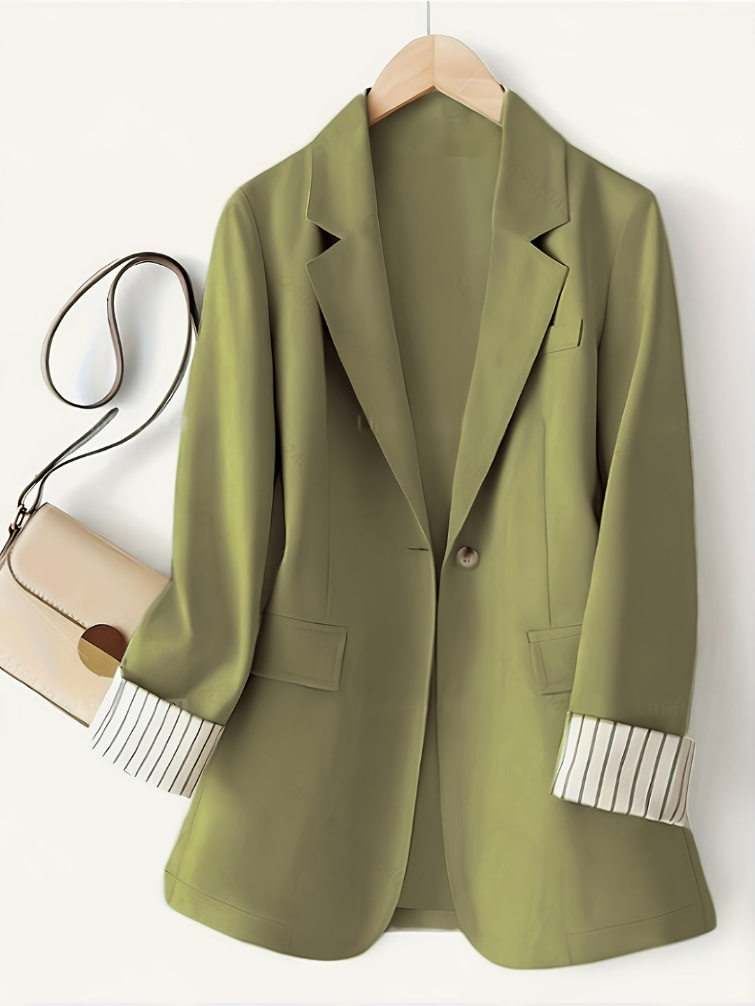 Jas – Gestreept Patchwork & Bescherming Tegen Wind