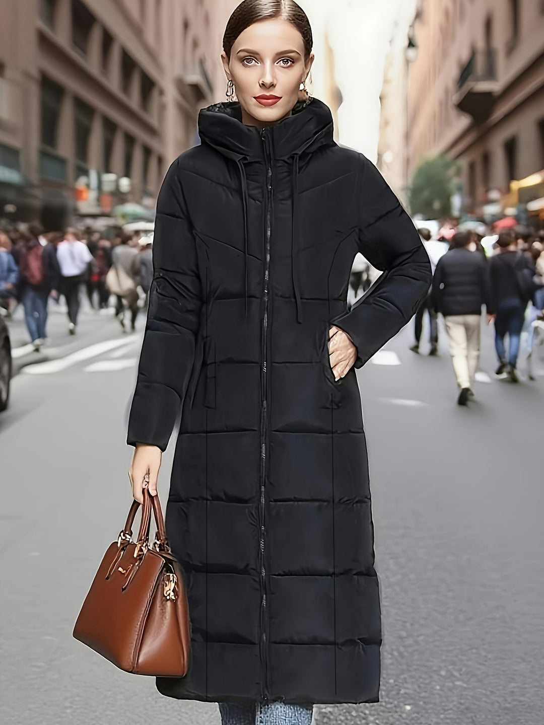 Jas – Lange Capuchon Vorm & Winddicht Warmte