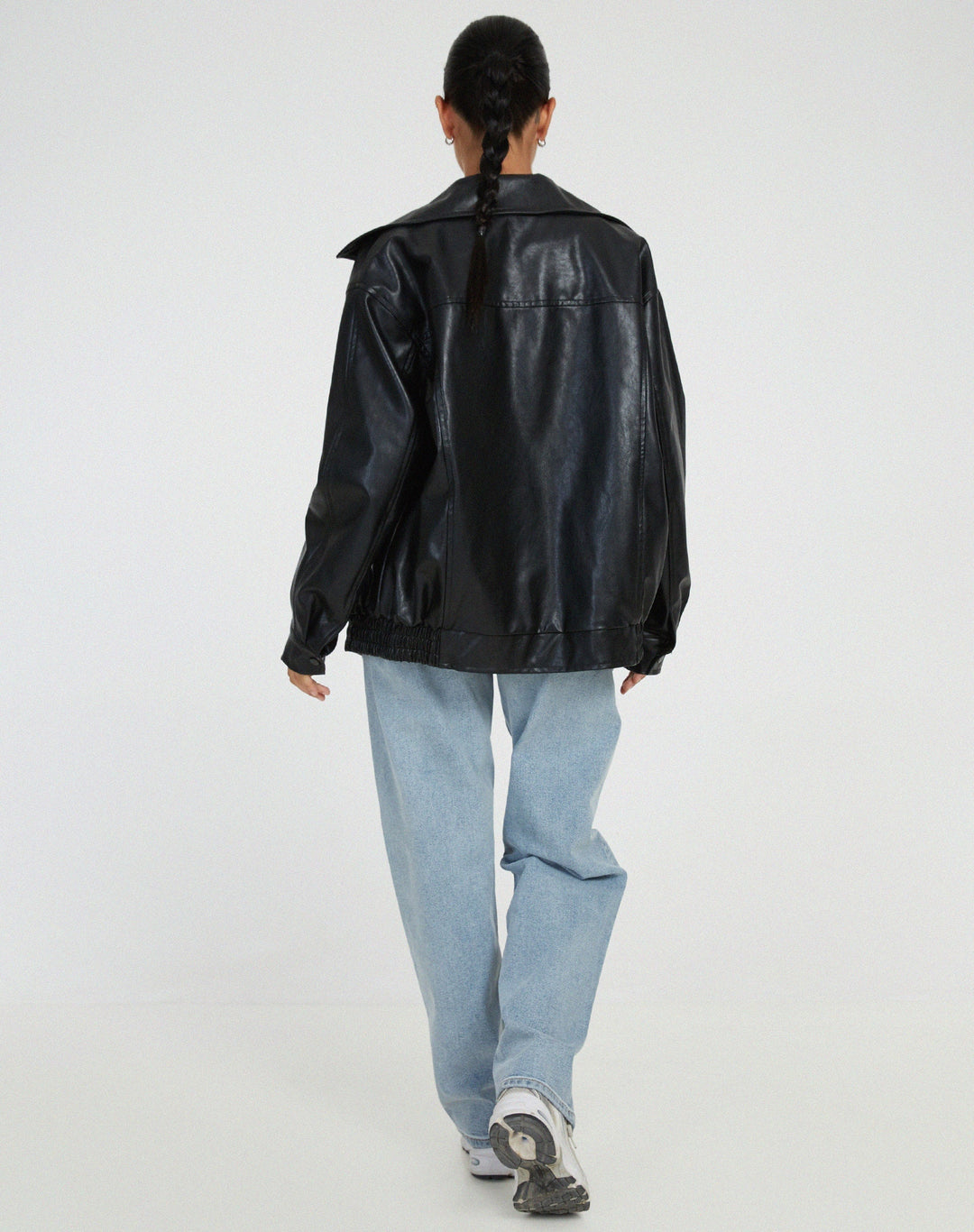Jas - Oversized Imitatieleer Luchtige Pasvorm Met Voering